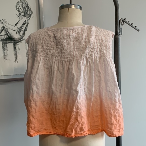 Free People Little Bit of Something Smocked Ombré Top - Picture 4 of 5